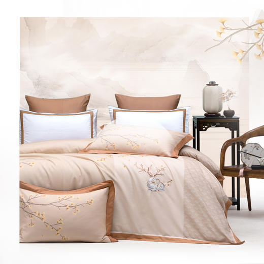 多喜爱山海经 60S贡缎磨绒四件套 夫诸杏林 商品图2