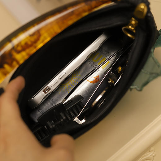 古风旗袍宴会金属手提包 ，立体旗袍小方包JX-鱼沉秋水 商品图3