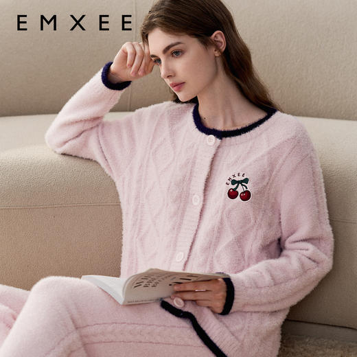 【家居服专场】嫚熙秋冬季仿貂毛半边绒月子服孕妇哺乳睡衣保暖加厚加绒家居服 商品图5