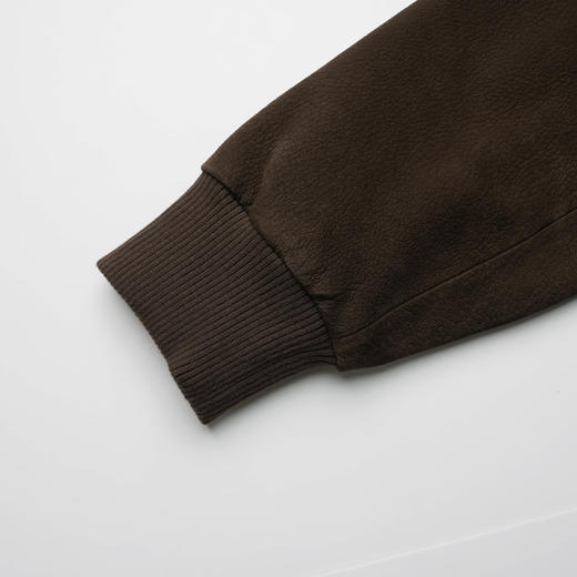 ROMI STUDIO“棕标甄选”轻量山羊正绒自然纹理收腰短皮衣 441P6020 商品图1