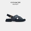 【自营】coach/蔻驰  奥莱女士经典标志CHAMBRAY香布雷平纹面料FRASER凉鞋 CT645 BHP 商品缩略图2