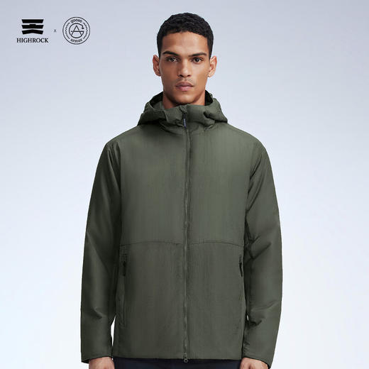 天石鹅铠甲Primaloft金标P棉棉服男士针织拼接连帽户外运动夹克G439 商品图6