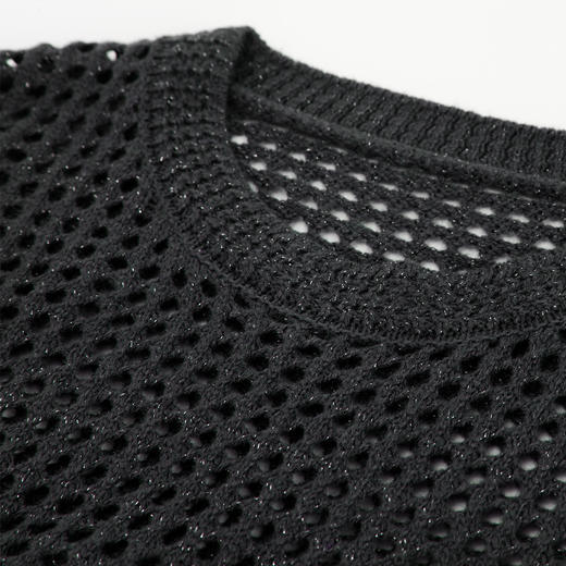 PG639斯尔丽24新款气质两件套廓形显瘦手工钩花上衣配背心裙针织连衣裙 商品图10