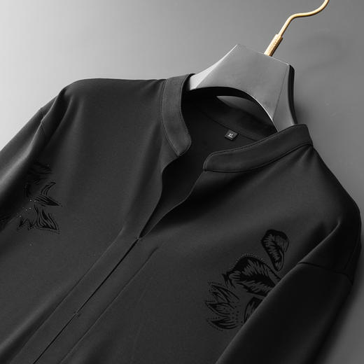 【中国风】【新款DDA】大依优型大码长袖衬衫翻领加肥加大肥佬休闲商务宽松透气上衣 商品图1