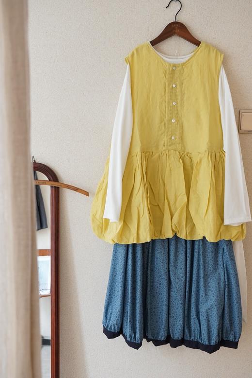 Gauze 亚麻肌理蓬蓬背心马甲 商品图11