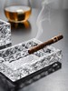 捷克进口水晶玻璃 两用双层雪茄盒烟灰缸 客厅办公室创意储物礼盒钻石雪茄双层烟缸12cm 商品缩略图3