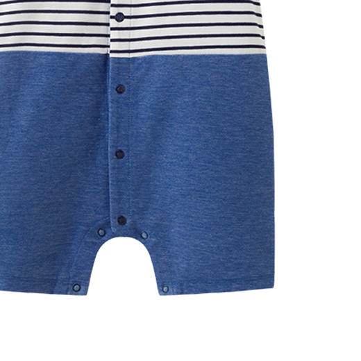 丽婴房-童衣类（夏）D0连身装\游戏裤蓝色/橘红 商品图2