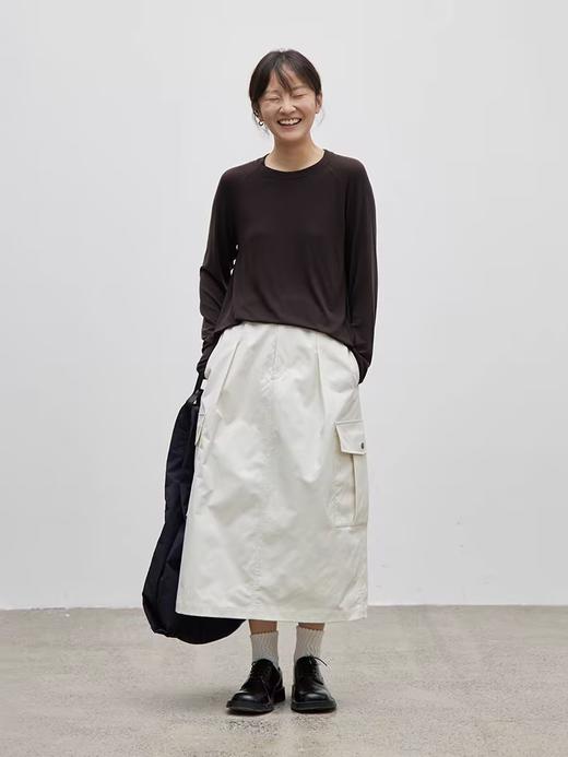 步履不停/4C16065C/圆领柔软薄款羊毛长袖T恤 商品图2