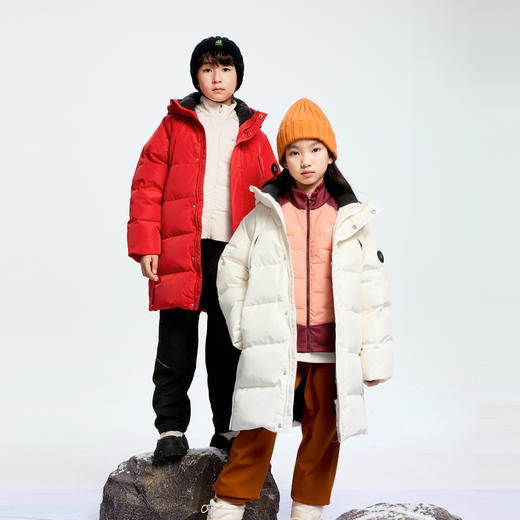 【极寒-15~-5℃】男女童科技防寒长款羽绒服外套冬季新款安奈儿童装EM445617 商品图7