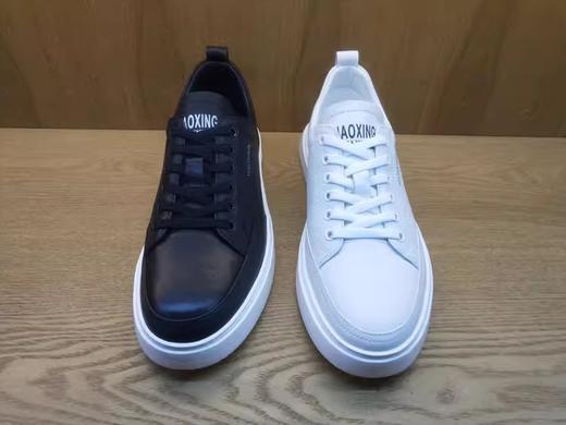 豪行青年真皮男鞋12157100舒适休闲系带平底时尚板鞋 商品图3