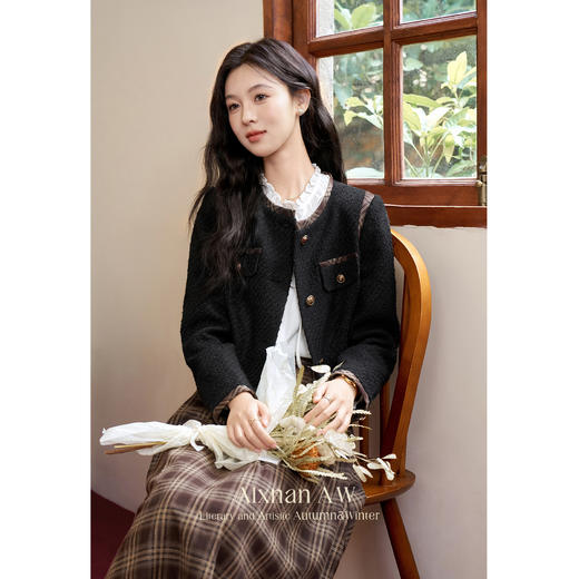 鹿向南「秋日拿铁」美拉德小香风外套L50503 商品图2