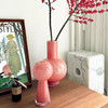 创意高脚中古玻璃水培花瓶粉色简约感花器装饰摆件 商品缩略图1