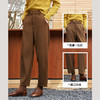 OLrain欧芮儿摩卡色休闲裤女秋季2024年新款通勤百搭锥形西裤 商品缩略图2