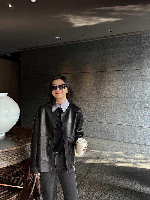 衬衫拼接气质毛衣 商品图1