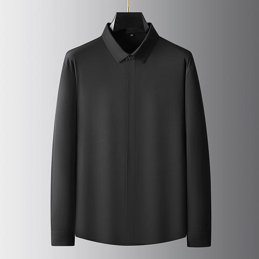 【暗门襟】【新款DDA】大依优型大码长袖衬衫翻领加肥加大肥佬休闲商务宽松透气上衣 商品图8