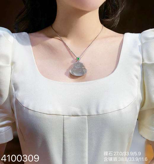 玻璃种佛公吊坠【4100309】具体价格微信咨询 商品图4