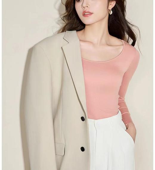 80S支莫代尔 猫人同款 秋季轻薄抗菌打底轻暖肌底衣 轻薄不臃肿保暖内衣 套装 商品图0