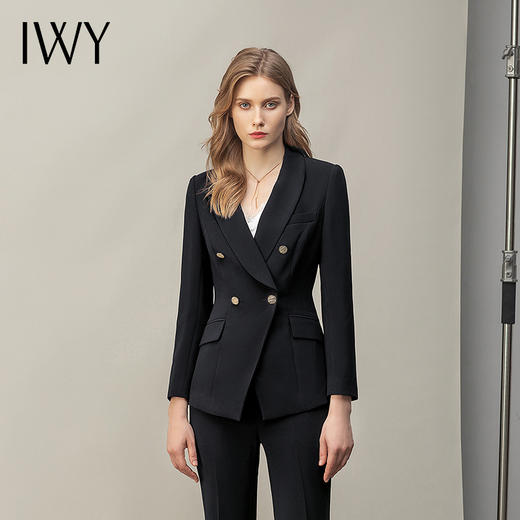 IWY/春秋款西装套装女气质时尚干练职场接待西服C14105+P34105 商品图3