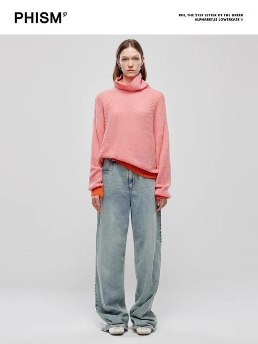 阔版直筒牛仔裤 商品图1