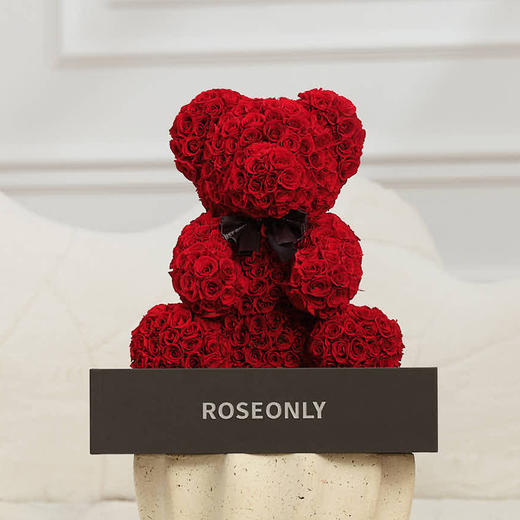 【告白神器】ROSEONLY诺誓 高端定制 永生玫瑰 玫瑰公仔 玫瑰熊 20cm 30cm 60cm 120cm  定制款 送女友爱人礼物 商品图0