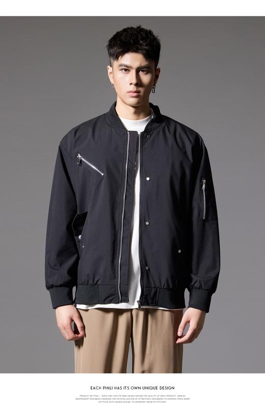 PINLI品立2024秋季新款男士多口袋棒球服宽松立领休闲夹克外套潮GD243104222 商品图7