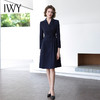 IWY/时尚气质藏青色连衣裙女修身职业售楼部工装秋冬新工作服Q14315-ZL 商品缩略图0
