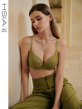 【花开圆满】遐内衣女青提杯仿刺绣防下垂微聚拢胸罩大胸显小文胸