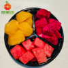 【经典三拼】麒麟西瓜+甜橙+红心火龙果 3拼切盒 500g 商品缩略图0