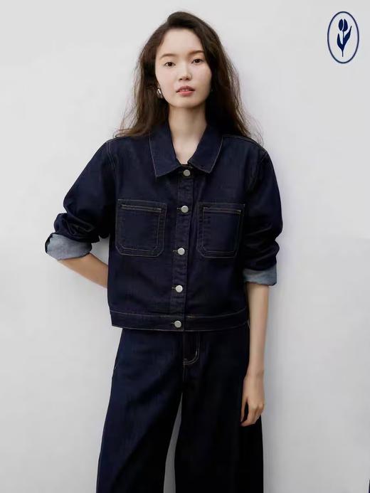 shyshystill/shy202401029/原牛蓝深色牛仔夹克外套 商品图0