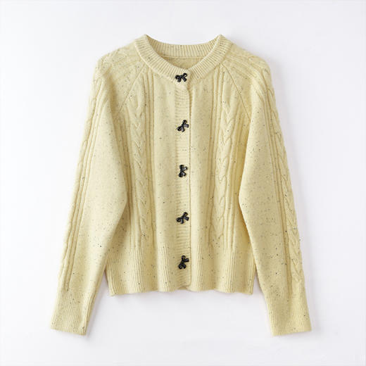 CC-J873小香风短款毛衣开衫女2024春秋装新款名媛气质上衣圆领针织外套 商品图4