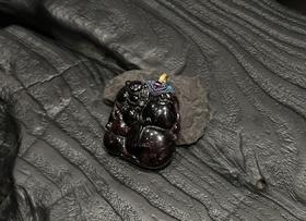 巴西玫瑰彩虹碧玺吊坠