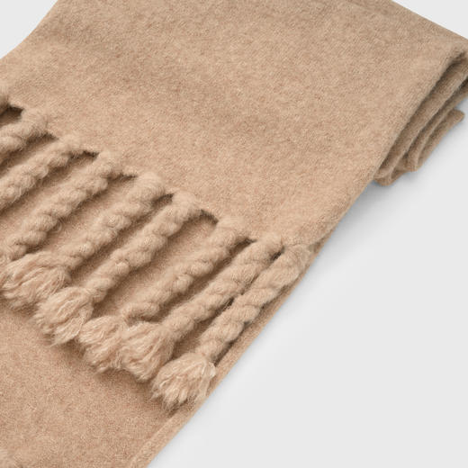 lost in echo2024秋冬新款保暖马海毛麻花流苏羊毛羊绒围巾围脖 商品图3