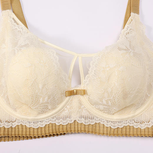 都市丽人内衣聚拢升杯常规文胸蕾丝超薄文胸3/4杯三排扣软钢圈YBT2C1 商品图5