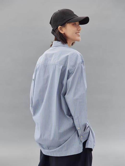 步履不停/4C11206C/初秋竖条纹休闲纯棉衬衫上衣外套 商品图1