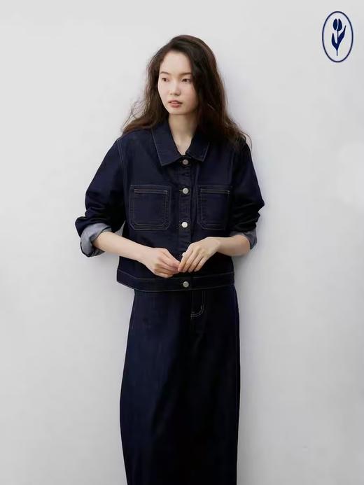 shyshystill/shy202401029/原牛蓝深色牛仔夹克外套 商品图4