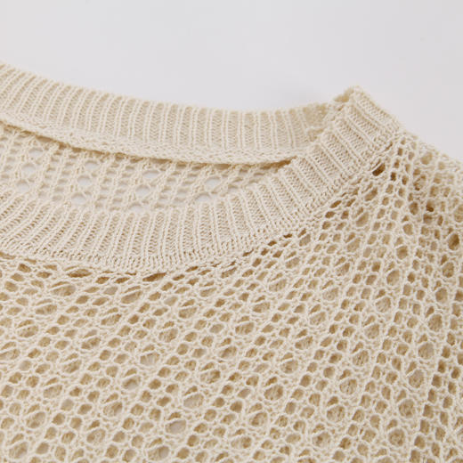 PG638斯尔丽2024新款手工钩花设计感廓形上衣搭配吊带背心连衣裙套装 商品图4