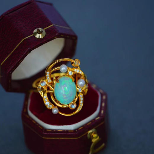 龢盒原创 欧珀星辰18k镶钻戒指 商品图0