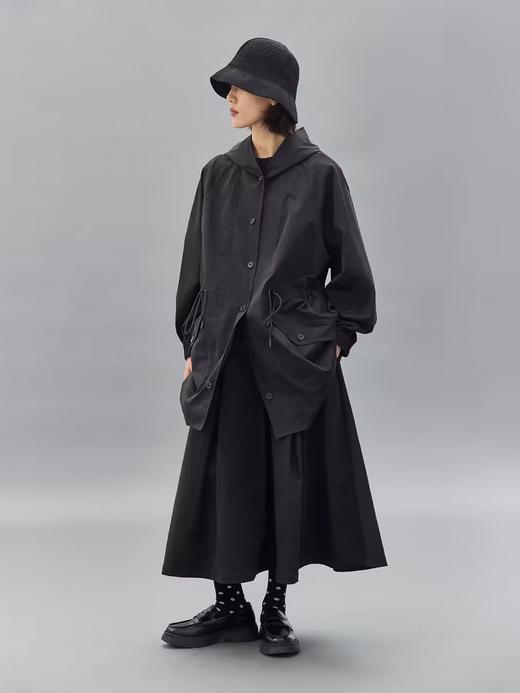 步履不停/4C41120C/学院风简约大摆裙黑色半身裙 商品图3