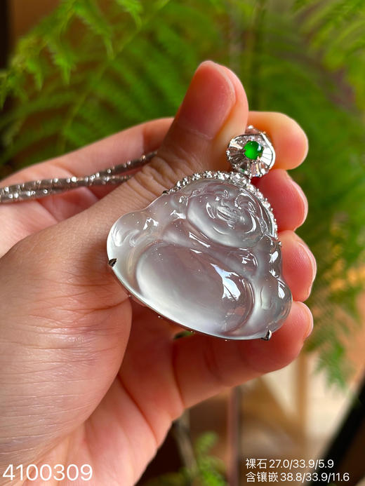 玻璃种佛公吊坠【4100309】具体价格微信咨询 商品图2