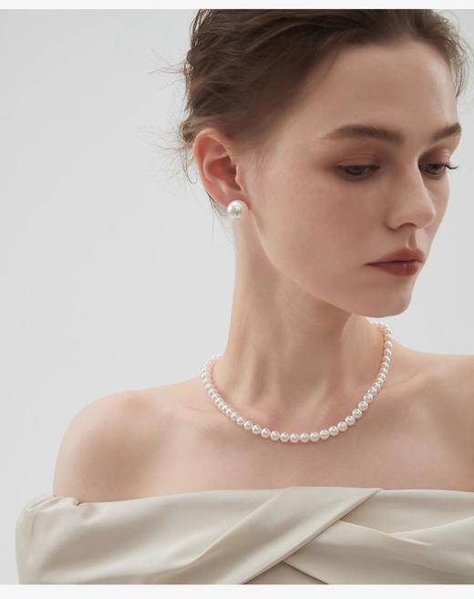 【爆品穿搭必备MointPhoice珍珠项链】经典法式 高贵优雅 低调不张扬，赠一对同款8mm珍珠耳钉 商品图4