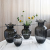 北欧简约现代冷纹质感小口透明玻璃花瓶花器插花装饰客厅家居摆件 商品缩略图2