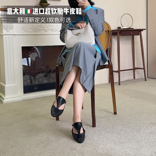 花痴私人自留美鞋——意大利🇮🇹进口胎牛皮鞋，内里全羊皮｜脚感舒适细腻、鞋型精致秀气，上脚气质感满满、复古高级｜双色任选 商品图0