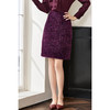 剩S/L/XL 米思阳2026春新款轻奢小香风半身裙高级感紫色一步裙4162 商品缩略图1