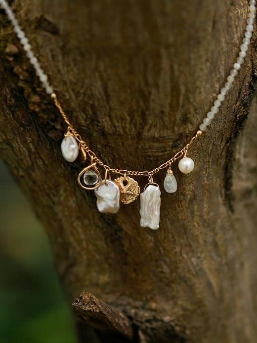 SpoiledBrat Jewelry春意渐变白色系月光石珍珠项链 商品图0