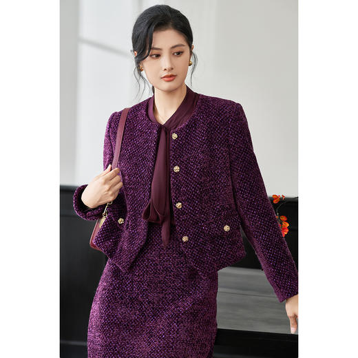 剩S/L/XL 米思阳2026春季新品优雅小香风短外套气质名媛风上衣4226 商品图1