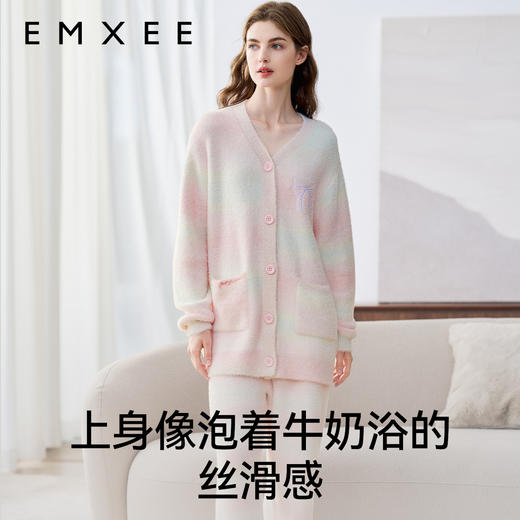 【家居服专场】嫚熙秋冬季孕妇哺乳睡衣保暖仿貂毛半边绒月子服加绒加厚家居服 商品图4