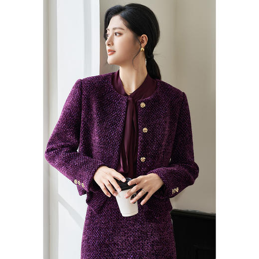 剩S/L/XL 米思阳2026春季新品优雅小香风短外套气质名媛风上衣4226 商品图4