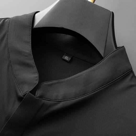 【暗门襟】【新款DDA】大依优型大码长袖衬衫立领加肥加大肥佬休闲商务宽松透气上衣 商品图8