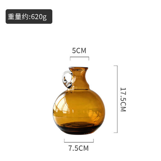 北欧简约现代冷纹质感小口透明玻璃花瓶插花装饰客厅家居摆件 商品图5