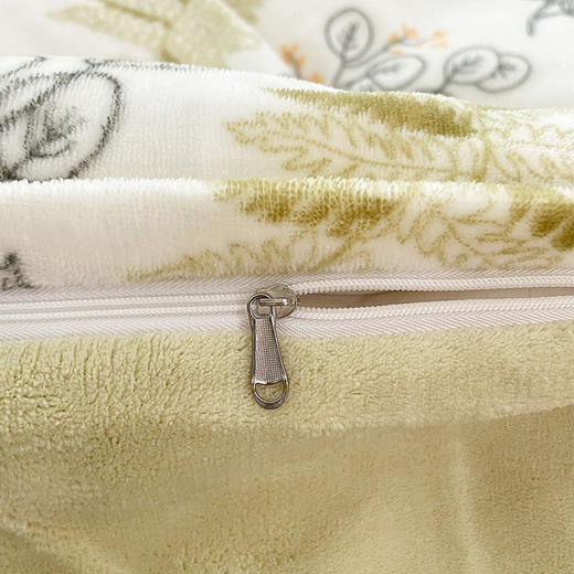 占姆士奥莱款【牛奶绒四件套】秋冬加厚小清新法莱绒床单 床笠被套三件套 床上用品 商品图3